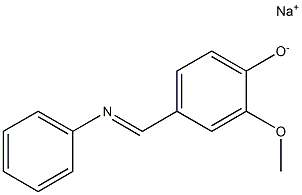 Sodium 4-(phenyliminomethyl)-2-methoxyphenolate 구조식 이미지