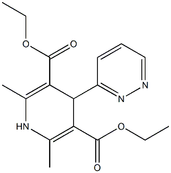 1,4-Dihydro-2,6-dimethyl-4-(3-pyridazinyl)pyridine-3,5-dicarboxylic acid diethyl ester Structure