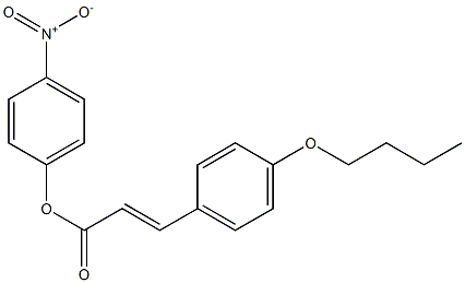 3-(p-Butoxyphenyl)acrylic acid p-nitrophenyl ester 구조식 이미지