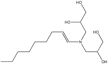 3,3'-(1-Nonenylimino)bis(propane-1,2-diol) Structure