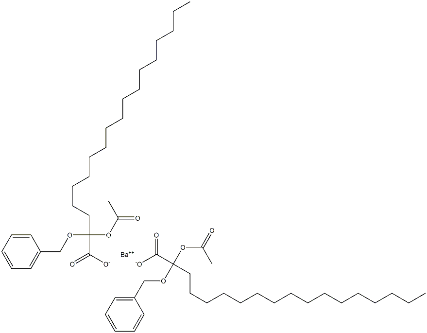Bis(2-benzyloxy-2-acetyloxystearic acid)barium salt Structure