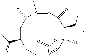 (4R,7Z,10S,11R)-7-Methyl-4,10-bis(1-methylethenyl)-12-oxabicyclo[9.2.1]tetradeca-1(14),7-diene-6,9,13-trione Structure