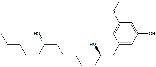 3-[(2R,8S)-2,8-Dihydroxytridecyl]-5-methoxyphenol Structure