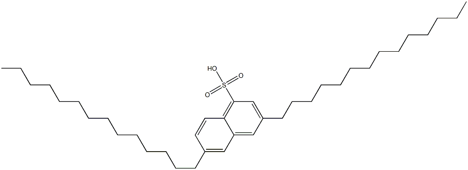 3,6-Ditetradecyl-1-naphthalenesulfonic acid Structure