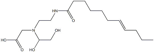 N-(1,2-Dihydroxyethyl)-N-[2-(7-undecenoylamino)ethyl]aminoacetic acid 구조식 이미지