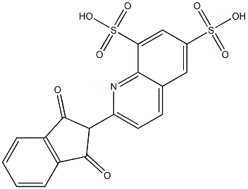 2-(1,3-Dioxoindan-2-yl)quinoline-6,8-disulfonic acid Structure
