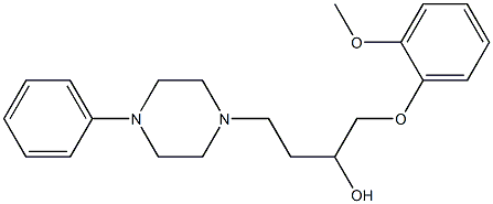 1-(2-Methoxyphenoxy)-4-[4-[phenyl]-1-piperazinyl]-2-butanol 구조식 이미지