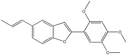 5-[(E)-1-Propenyl]-2-(2,4,5-trimethoxyphenyl)benzofuran 구조식 이미지