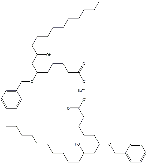 Bis(6-benzyloxy-8-hydroxystearic acid)barium salt 구조식 이미지