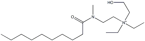 N,N-Diethyl-N-(2-hydroxyethyl)-2-(N-decanoyl-N-methylamino)ethanaminium 구조식 이미지