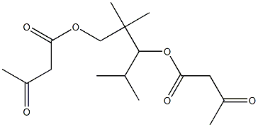 Bisacetoacetic acid 2,2,4-trimethylpentane-1,3-diyl ester Structure