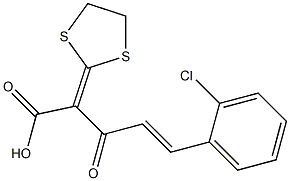 2-(1,3-Dithiolan-2-ylidene)-3-oxo-5-(2-chlorophenyl)-4-pentenoic acid Structure