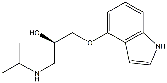 (R)-1-(1H-Indol-4-yloxy)-3-[(1-methylethyl)amino]-2-propanol 구조식 이미지