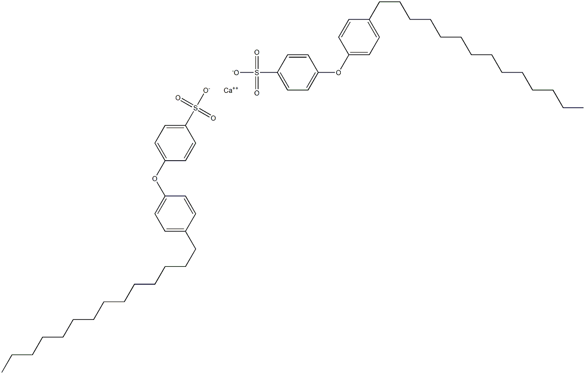 Bis[4-(4-tetradecylphenoxy)benzenesulfonic acid]calcium salt Structure