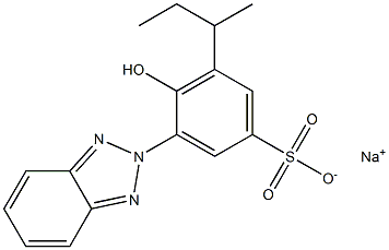 4-Hydroxy-3-(2H-benzotriazole-2-yl)-5-(1-methylpropyl)benzenesulfonic acid sodium salt Structure