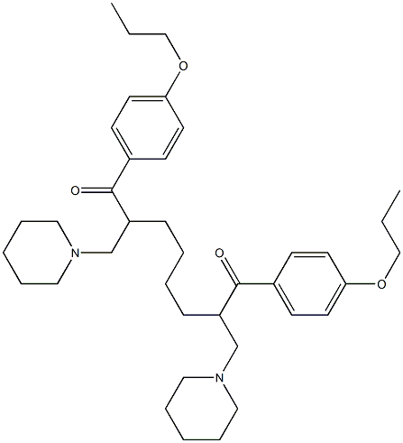 1,8-Bis(4-propoxyphenyl)-2,7-bis(piperidinomethyl)-1,8-octanedione 구조식 이미지
