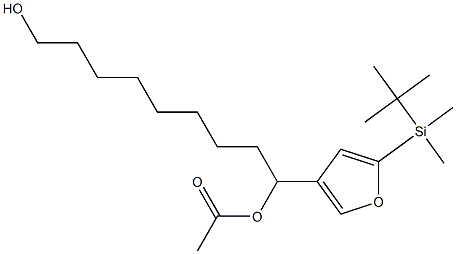 Acetic acid 1-[5-(tert-butyldimethylsilyl)-3-furyl]-9-hydroxynonyl ester 구조식 이미지