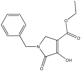 1-Benzyl-2,5-dihydro-4-hydroxy-5-oxo-1H-pyrrole-3-carboxylic acid ethyl ester 구조식 이미지