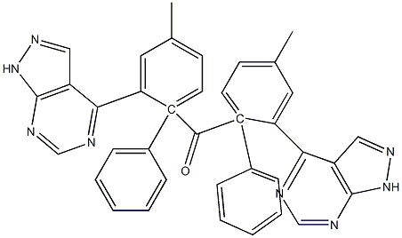 1-Phenyl-1H-pyrazolo[3,4-d]pyrimidin-4-yl(4-methylphenyl) ketone 구조식 이미지