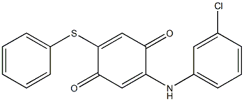 5-(3-Chloroanilino)-2-phenylthio-1,4-benzoquinone Structure