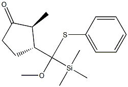 (2S,3R)-2-Methyl-3-[methoxy(phenylthio)(trimethylsilyl)methyl]cyclopentanone Structure