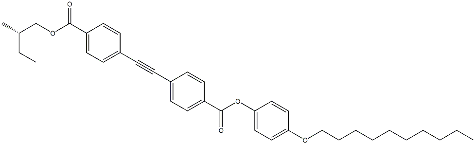 4-[[4-(4-Decyloxyphenoxycarbonyl)phenyl]ethynyl]benzoic acid (S)-2-methylbutyl ester Structure