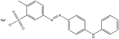 2-Methyl-5-[[4-(phenylamino)phenyl]azo]benzenesulfonic acid sodium salt Structure