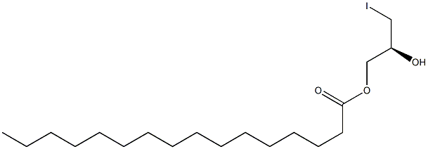 [S,(-)]-3-Iodo-1,2-propanediol 1-palmitate 구조식 이미지