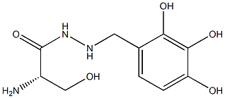 1-[(S)-2-Amino-3-hydroxy-1-oxopropyl]-2-(2,3,4-trihydroxybenzyl)hydrazine Structure