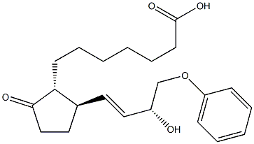 (1R,2R)-2-[(1E,3R)-3-Hydroxy-4-phenoxy-1-butenyl]-5-oxocyclopentaneheptanoic acid 구조식 이미지