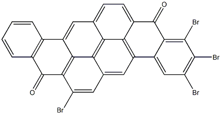 1,2,3,7-Tetrabromo-8,16-pyranthrenedione 구조식 이미지