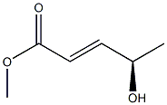 (2E,4R)-4-Hydroxy-2-pentenoic acid methyl ester Structure