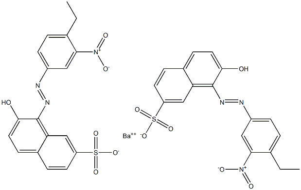 Bis[1-[(4-ethyl-3-nitrophenyl)azo]-2-hydroxy-7-naphthalenesulfonic acid]barium salt 구조식 이미지