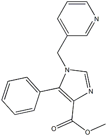 1-(3-Pyridylmethyl)-5-phenyl-1H-imidazole-4-carboxylic acid methyl ester 구조식 이미지