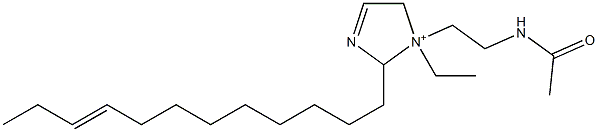 1-[2-(Acetylamino)ethyl]-2-(9-dodecenyl)-1-ethyl-3-imidazoline-1-ium 구조식 이미지