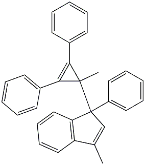 3-Methyl-1-phenyl-1-(2,3-diphenyl-1-methylcyclopropa-2-en-1-yl)-1H-indene 구조식 이미지