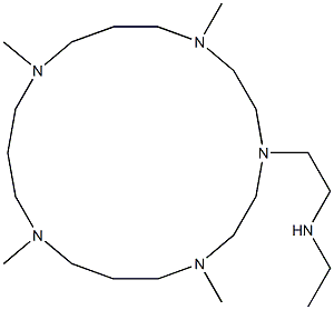 4,8,12,16-Tetramethyl-1-[2-(ethylamino)ethyl]-1,4,8,12,16-pentaazacyclooctadecane Structure