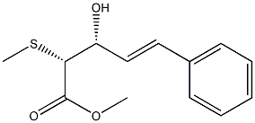 (2R,3R)-2-(Methylthio)-3-hydroxy-5-phenyl-4-pentenoic acid methyl ester 구조식 이미지