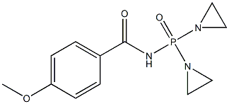 N-[Bis(1-aziridinyl)phosphinyl]-p-methoxybenzamide 구조식 이미지