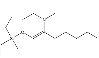 1-[[Diethyl(methyl)silyl]oxymethylene]-N,N-diethylhexan-1-amine 구조식 이미지