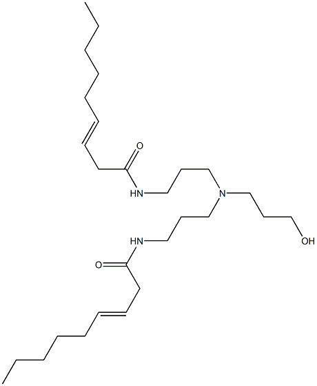 N,N'-[3-Hydroxypropyliminobis(3,1-propanediyl)]bis(3-nonenamide) 구조식 이미지