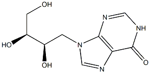 9-[(2R,3S)-2,3,4-Trihydroxybutyl]-9H-purin-6(1H)-one 구조식 이미지