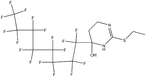 2-(Ethylthio)-4-(heptadecafluorooctyl)-3,4,5,6-tetrahydropyrimidin-4-ol Structure