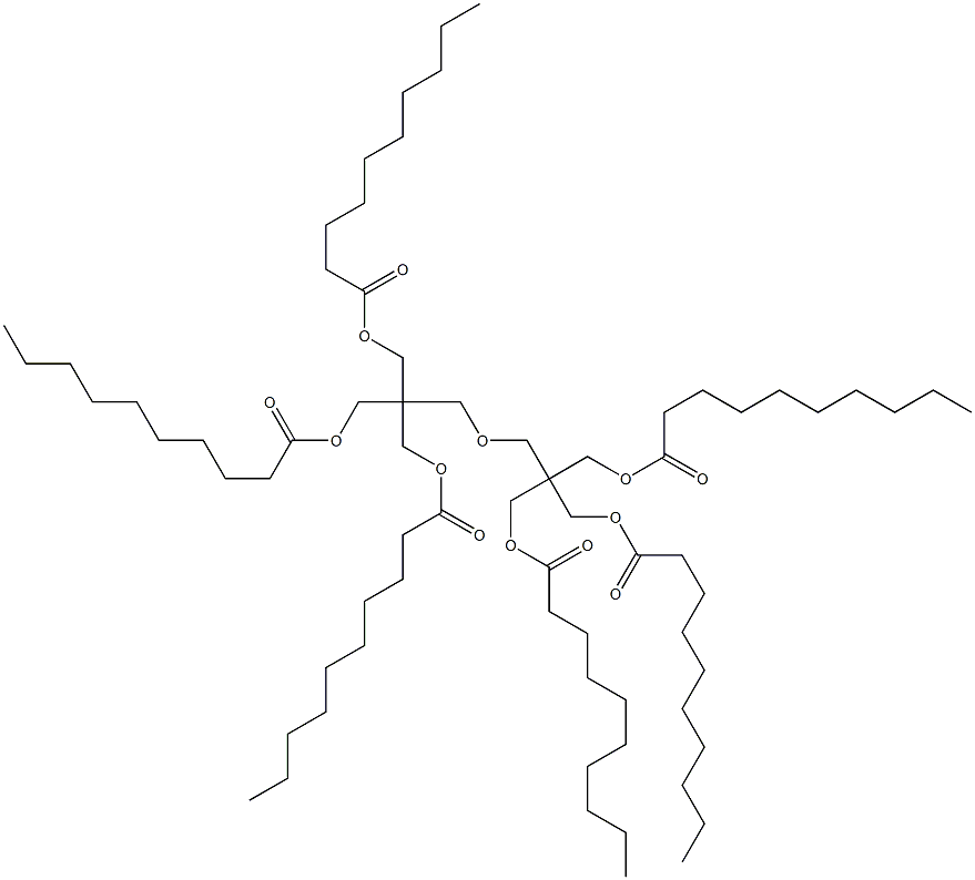 2,2'-[Oxybis(methylene)]bis[2-[(decanoyloxy)methyl]-1,3-propanediol didecanoate] Structure