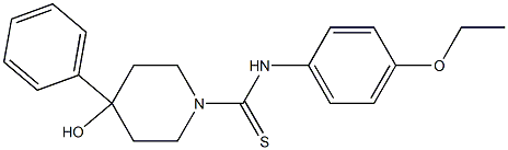 N-(4-Ethoxyphenyl)-4-hydroxy-4-phenyl-1-piperidinecarbothioamide 구조식 이미지