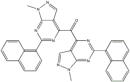 1-Naphthalenyl(1-methyl-1H-pyrazolo[3,4-d]pyrimidin-4-yl) ketone 구조식 이미지