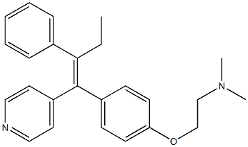 (Z)-2-Phenyl-1-(4-[2-(dimethylamino)ethoxy]phenyl)-1-(4-pyridinyl)-1-butene Structure