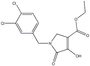 1-(3,4-Dichlorobenzyl)-2,5-dihydro-4-hydroxy-5-oxo-1H-pyrrole-3-carboxylic acid ethyl ester 구조식 이미지