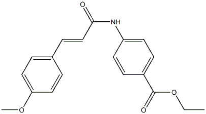 4-[[3-(4-Methoxyphenyl)-1-oxo-2-propenyl]amino]benzoic acid ethyl ester 구조식 이미지