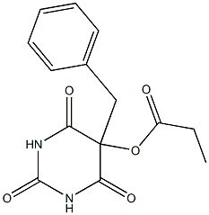 5-Benzyl-5-propionyloxy-2,4,6(1H,3H,5H)-pyrimidinetrione 구조식 이미지